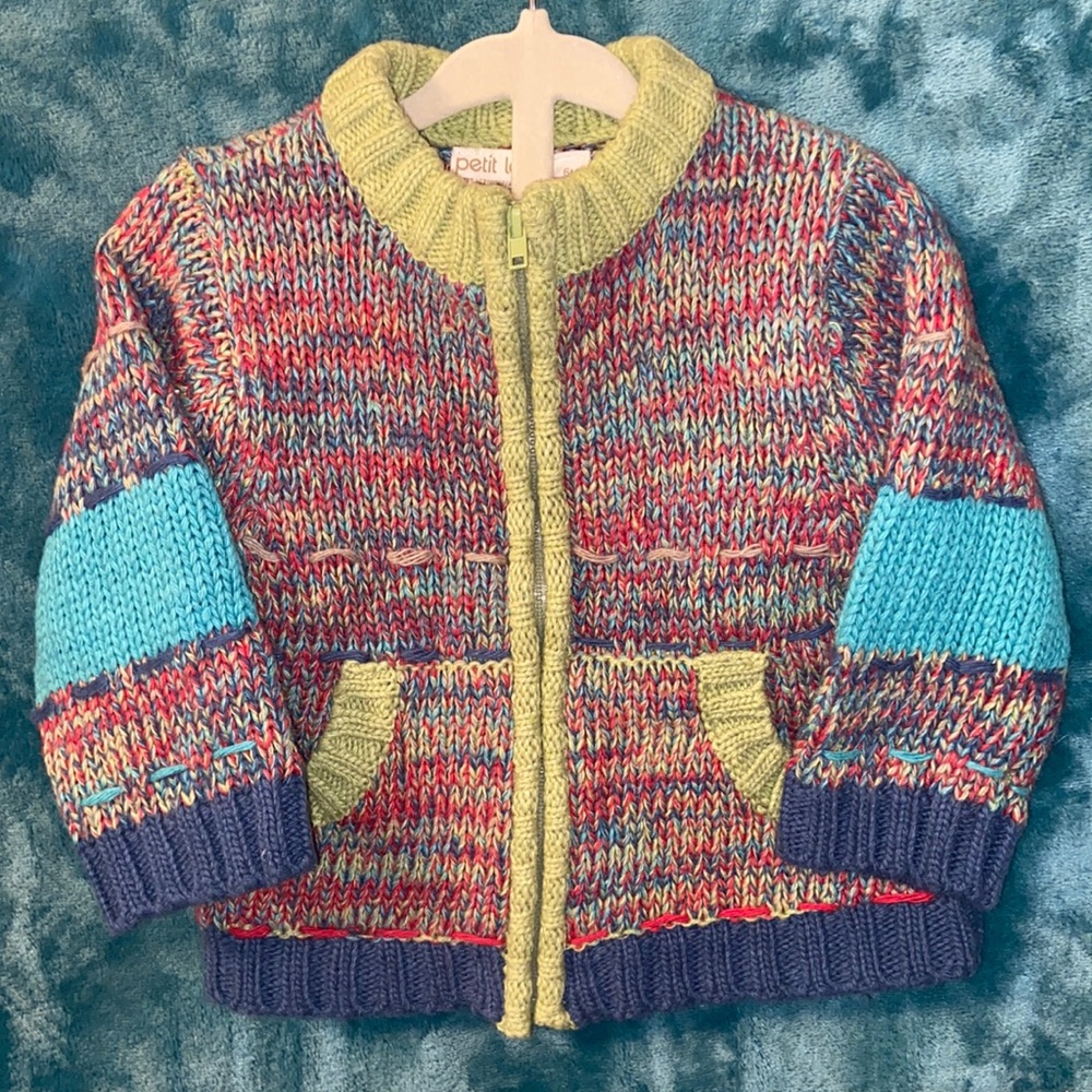 BUNDLE DISCOUNTS! 6mo | Petit Lem colourful knit sweater cardigan